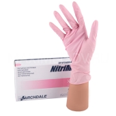 Перчатки нитриловые размер ХS 50пар NitriMax розовые