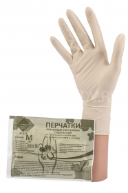 Перчатки смотровые латексные стерильные (размер M) ZL273