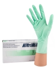 Перчатки нитриловые размер XS 50пар NitriMax зеленые												