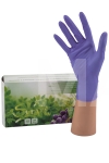 Перчатки нитриловые текстур. н/о н/с размер XS SunVIV, фиолетовые