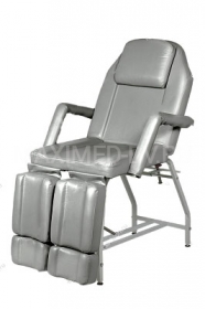 Педикюрно-косметологическое кресло МД-11 (Регулировка механическая) Цвет "Серый"