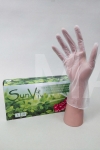 Перчатки виниловые размер L (50 пар) SunViv, бесцветные