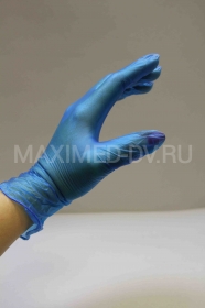 Перчатки виниловые размер S (50 пар) ViniMax, голубые