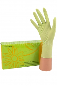 Перчатки нитриловые текстур. н/о н/с размер S Blossom, салатовый