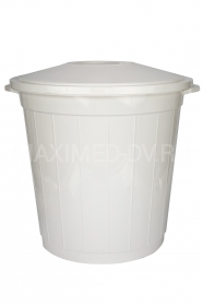 Бак с крышкой для сбора отходов 35 л Класс А (белый)