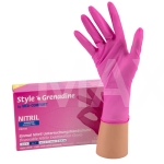 Перчатки нитриловые размер М 50 пар Style GRENADINE розовые