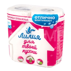 Полотенца бумажные 2-х слойные 2рулона