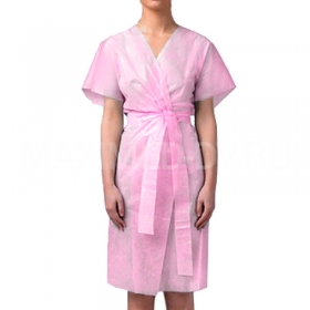 Халат процедурный кимоно (розовый) 5шт