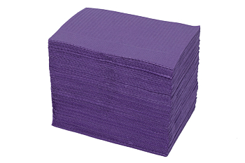 Нагрудник стоматологический 2-х слойный 33 см х 45 см (500 шт) JNB, фиолетовый