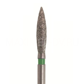 Бор алмазный для турбинного наконечника, пламевидный 1,6 мм., зеленое кольцо (315.249.016)