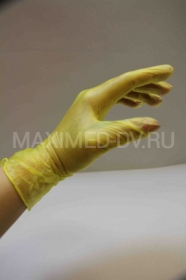 Перчатки виниловые размер S (50 пар) ViniMax, желтые