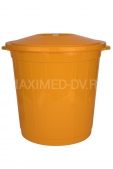 Бак с крышкой для сбора отходов 35л Класс Б(желтый)