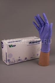 Перчатки нитриловые текстур. н/о н/с размер S (100 пар) Dermagrip Comfort, фиолетовые
