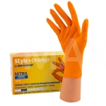 Перчатки нитриловые размер ХS 50 пар Style ORANGE оранжевые