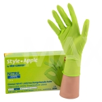 Перчатки нитриловые размер S 50 пар Style APPLE зеленые