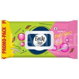 Салфетки влажные универсальные Emily Style 120шт
