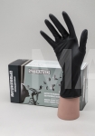 Перчатки нитриловые текстурированные н/о н/с размер S (50 пар) SitekMed PREMIUM плотные, черные