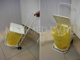Тележка-стойка для транспортировки медицинских отходов с помощью пакетов (металл) 