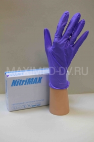 Перчатки нитриловые текстур. н/о н/с размер M NitriMax, фиолетовые