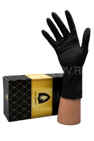 Перчатки нитриловые размер S (50 пар) Safe&Care,черные