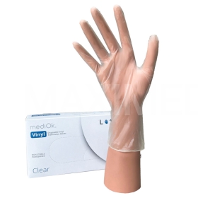 Перчатки виниловые размер L 50пар MediOK