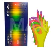 Перчатки нитриловые размер М 50пар MediOk SPECTRUM цветные