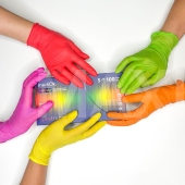 Перчатки нитриловые размер S 50пар MediOk SPECTRUM цветные