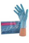 Перчатки нитриловые размер L 50пар Nitrile Optima голубые