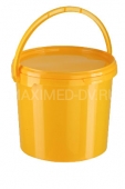 Бак с крышкой для сбора отходов 10л Класс Б(желтый)