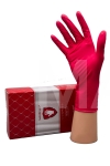 Перчатки нитриловые размер S (50 пар) Safe&Care,красные