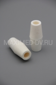 Пробка силиконовая двухконуснаяс каналом N19,5 белая