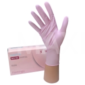 Перчатки нитриловые размер S 50пар MediOK розовые FLAMINGO