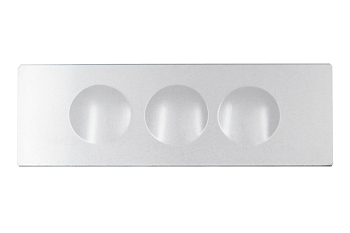 Стекло предметное 76х26х1,0 мм с тремя лунками