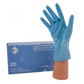 Перчатки нитриловые размер ХL (90пар) IMProNitril PF синий