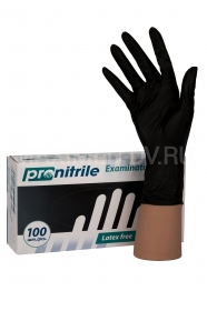 Перчатки нитриловые размер S (50 пар) ProNitril, черные