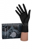 Перчатки нитриловые размер M 50пар Benovy черные