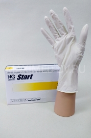 Перчатки латексные с внутренним покрытием н/о размер S (50 пар) NG Medical Start