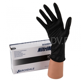 Перчатки нитриловые размер XL 50пар NitriMax черные
