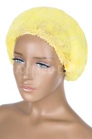 Шапочка нетканная "Шарлотта" 100шт Elegreen желтая