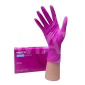 Перчатки нитриловые размер S 50пар MediOk MAGENTA 
