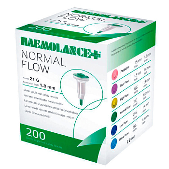 Ланцет Haemolance Plus Normal Flow1,8мм 21G 200шт/уп